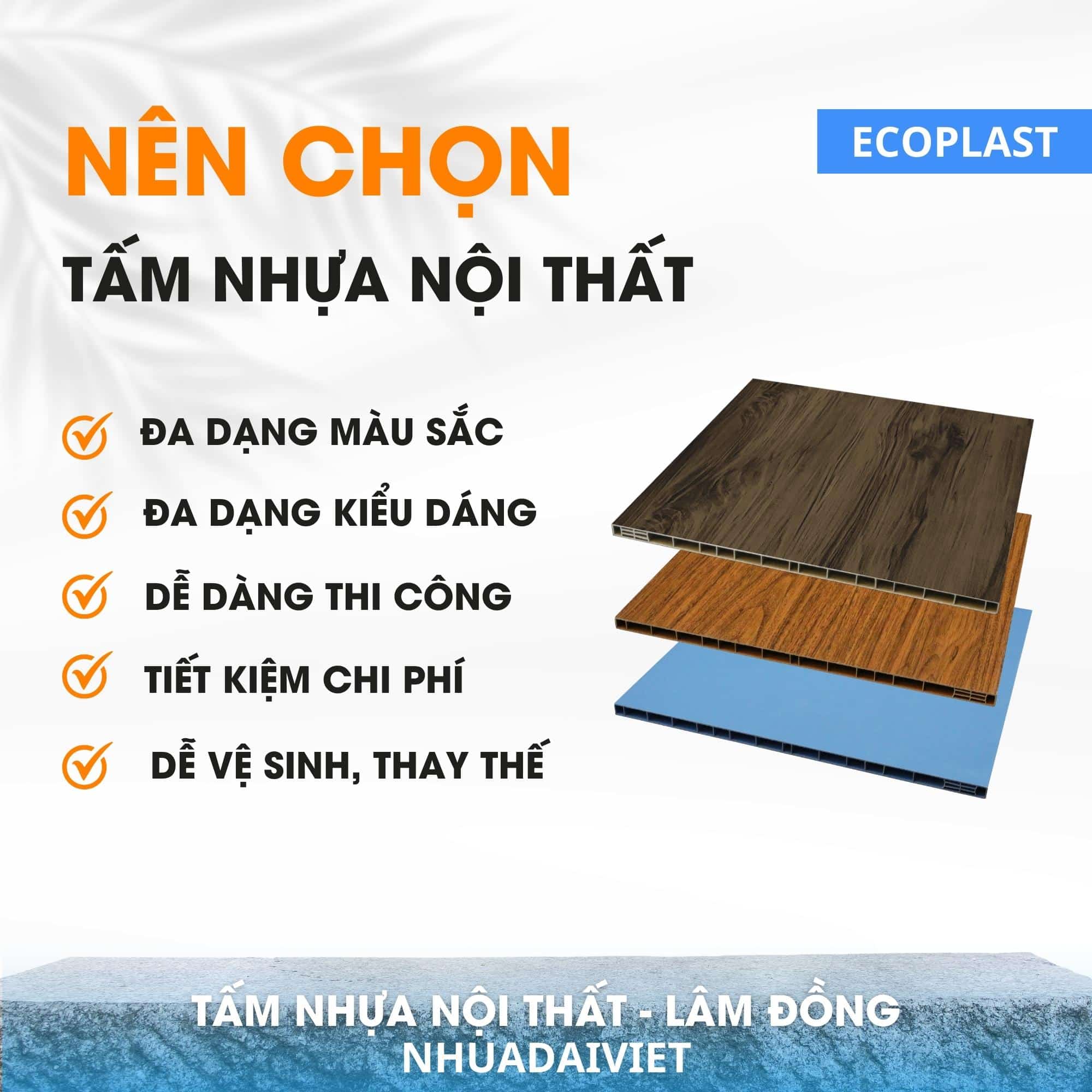 Tấm nhựa nội thất Lâm Đồng chống ẩm mốc tốt 15 tai sao nen chon tam nhua noi that ecoplast lam dong