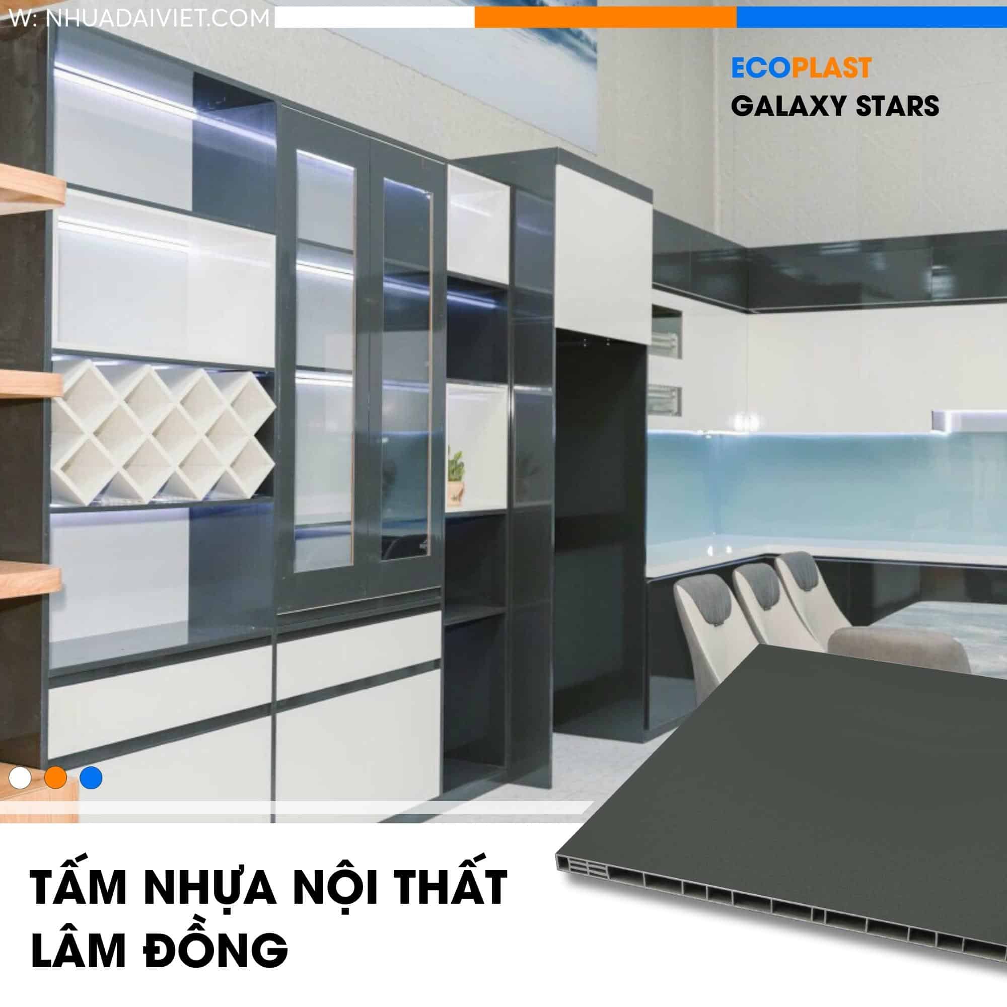 Tấm nhựa nội thất Lâm Đồng chống ẩm mốc tốt 8 tam nhua noi that ecoplast galaxy stars lam dong