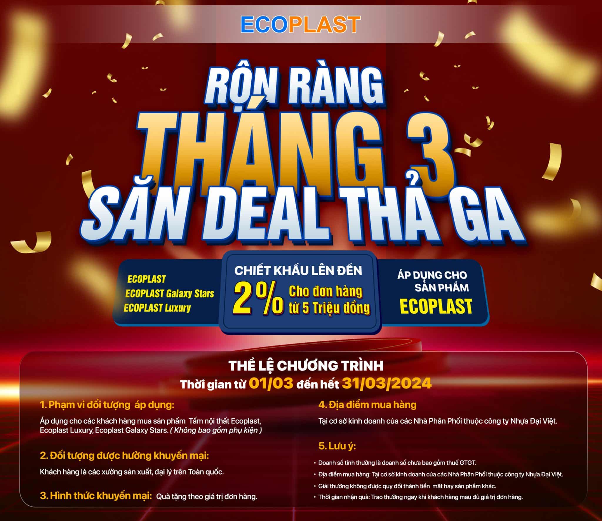 Thể lệ chương trình khuyến mại "Rộn ràng tháng 3 - Săn Deal thả ga" 1 Chương Trình Khuyến Mại : "Rộn ràng tháng 3 - Săn Deal thả ga"