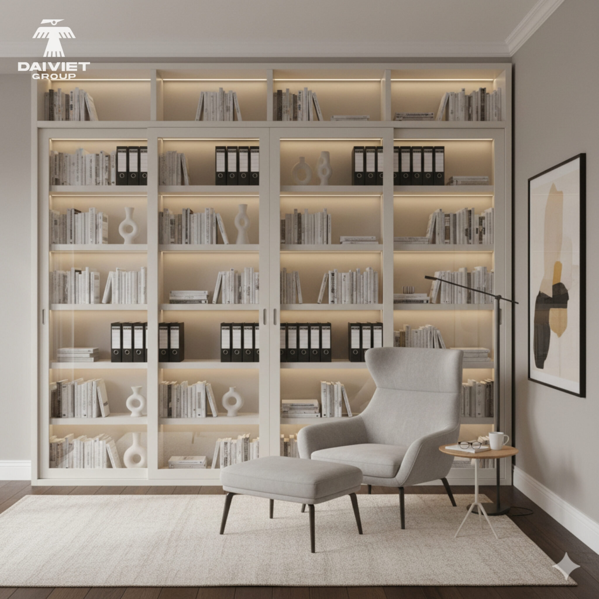 Tủ Sách Có Cửa Kính – Giải Pháp Bảo Quản & Trưng Bày Sang Trọng 3 Mẫu tủ sách nhựa phong cách hiện đại